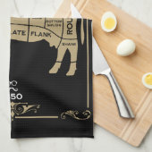  slagers vleesvlees gesneden theedoek (Quarter Fold)
