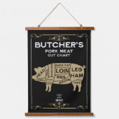  slagers zetten vleessnede hangend wandkleed (Voorkant)