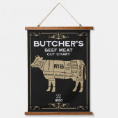  slagers zetten vleessnede hangend wandkleed (Voorkant 2)