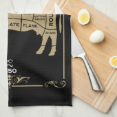 slagers zetten vleessnede theedoek (Quarter Fold)