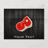 Slagersbiefstuk; zwart briefkaart (Voorkant)