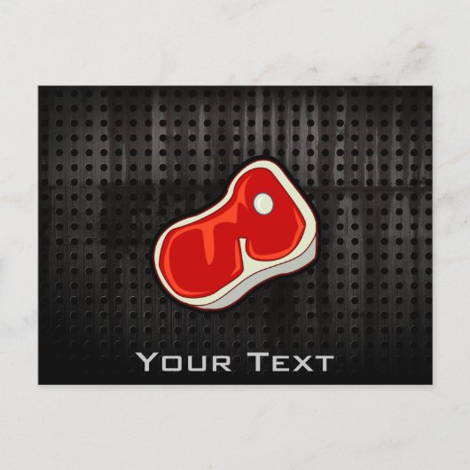 Slagersbiefstuk; zwart briefkaart (Voorkant)