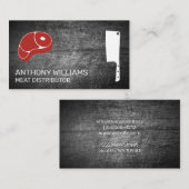 slagersmes | gekrast metaal visitekaartje (Voorkant / Achterkant)