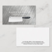 slagersmes | Metalen achtergrond Visitekaartje (Voorkant / Achterkant)