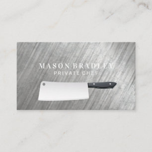 slagersmes   Metalen achtergrond Visitekaartje