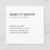 Slagersmes Monogram Vierkante Visitekaartje (Achterkant)