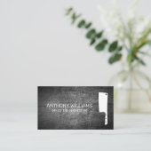 Slagersmes-pictogram | gekrast metaal visitekaartje (Staand voorkant)