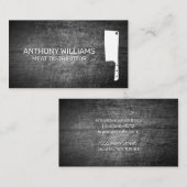 Slagersmes-pictogram | gekrast metaal visitekaartje (Voorkant / Achterkant)