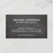 slagersmes | varkensdeelkaart | schoolbord visitekaartje (Achterkant)