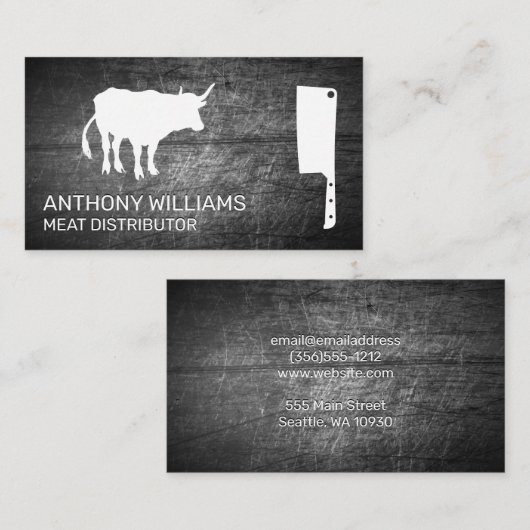 slagersmes | vee visitekaartje (Voorkant / Achterkant)