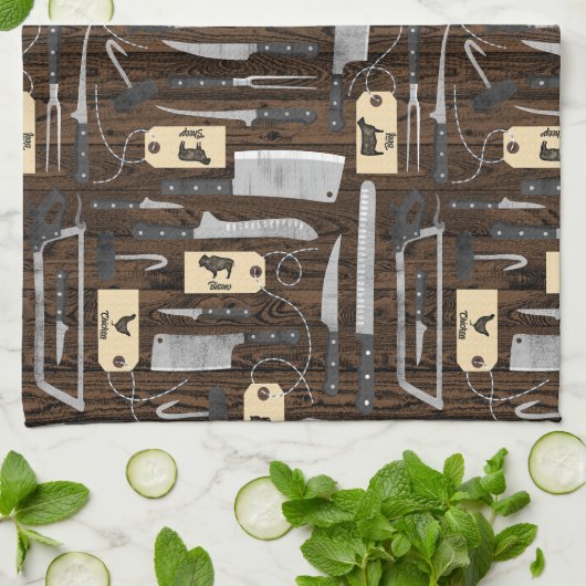 slagersmessen theedoek (Gevouwen)