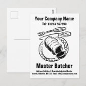 Slagersontwerp om te personaliseren. Meesterslager Briefkaart (Voorkant / Achterkant)