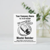 Slagersontwerp om te personaliseren. slager briefkaart (Staand voorkant)