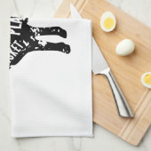 Slagersvlees snijdt koe diagram keukenhanddoek cad (Quarter Fold)