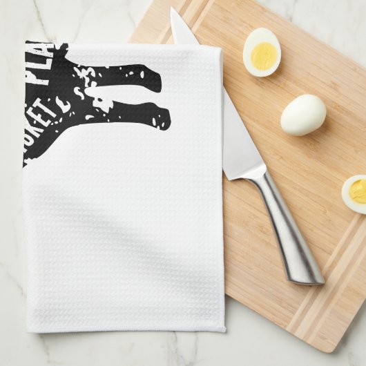 Slagersvlees snijdt koe diagram keukenhanddoek cad (Quarter Fold)