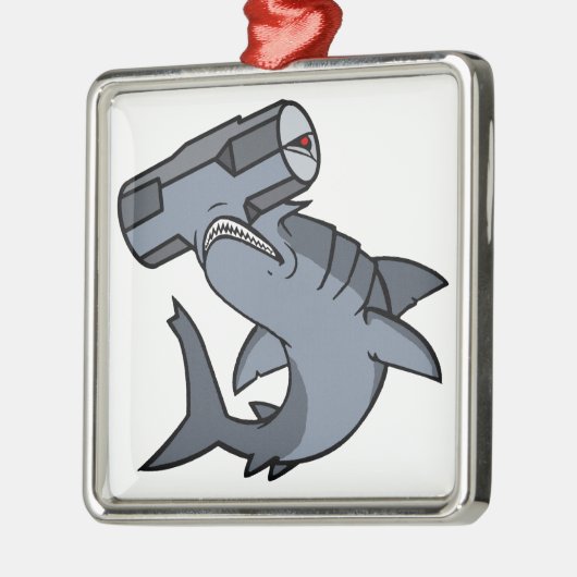 Slaghamerhaai Metalen Ornament (Links)