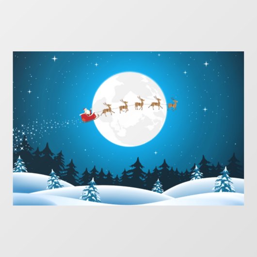 Slaghoes voor Santa Flying Raamsticker (Vel)