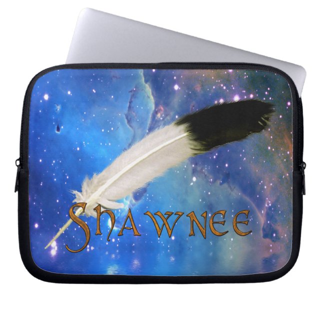 Slaghoes voor SHAWNEE Nation & Feather Space-lapto Laptop Sleeve (Voorkant)