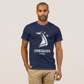 Slaghoes voor Stargazer met Logo, marineslag T-shirt (Voorkant volledig)