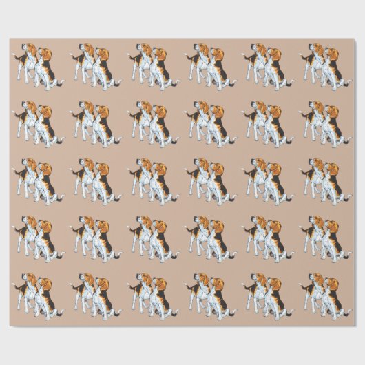 slaghond cadeaupapier (Vlak)