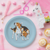 slaghond papieren bordje (Feest)