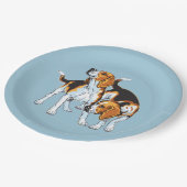 slaghond papieren bordje (Gekanteld)