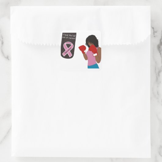 Slagkanker Vierkante Sticker (Tas)