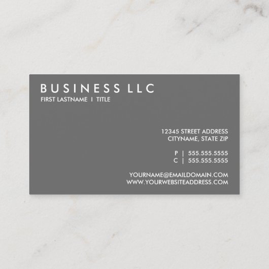 slagkooien. (aanpasbare kleur) visitekaartje (Achterkant)