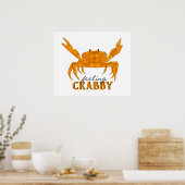 Slagkrabby, oranje krab poster (Keuken)