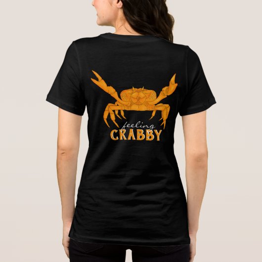 Slagkrabby, oranje krab T-shirt (Achterkant)