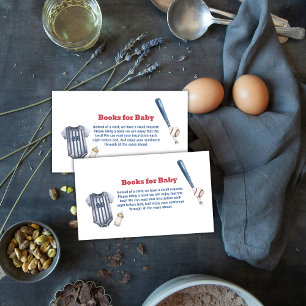Slagman Honkbal T-shirt Boeken Voor Baby Shower Informatiekaartje
