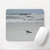 Slagmeeuw op het strand muismat (Met muis)