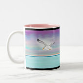 Slagmeeuw over het Zee Tweekleurige Koffiemok (Links)