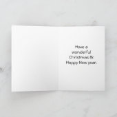 Slagpalmvakantiekaartje voor kerstmis feestdagen kaart (Binnen)