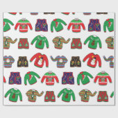Slagpapier voor kerstfeestdagen, Ugly Sweater-fees Cadeaupapier (Vlak)