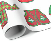 Slagpapier voor kerstfeestdagen, Ugly Sweater-fees Cadeaupapier (Rol Hoek)