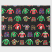 Slagpapier voor kerstfeestdagen, Ugly Sweater-fees Cadeaupapier (Vlak)