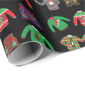 Slagpapier voor kerstfeestdagen, Ugly Sweater-fees Cadeaupapier (Rol Hoek)