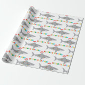 Slagpapier voor kersthaaien cadeaupapier (Uitgerold)