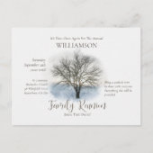 Slagreünie Rustic Tree Hand Letter Script Uitnodiging Briefkaart (Voorkant)