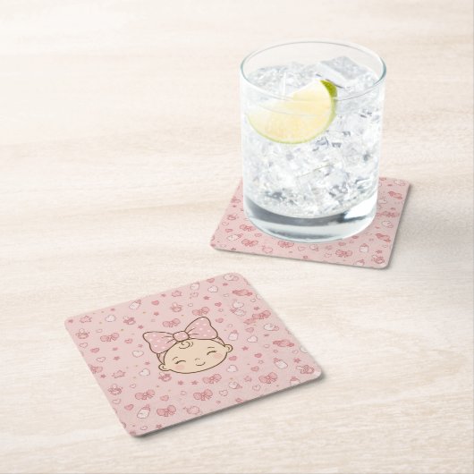 Slagroomfeestje papy coaster kartonnen onderzetters (Insitu)