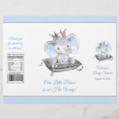 Slagroomzakjes Olifant Prins Baby Shower Flyer (Voorkant)