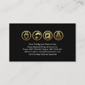 Slagschaduwsignaal voor elektriciens visitekaartje (Achterkant)