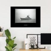 Slagschip Bismarck, Schlachtschiff Vintage Poster (Thuiskantoor)