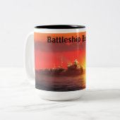 Slagschip Bismarck Tweekleurige Koffiemok (Voorkant links)