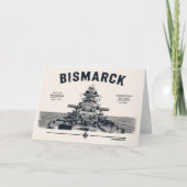 Slagschip Bismarck Wenskaart Kaart (Voorkant)