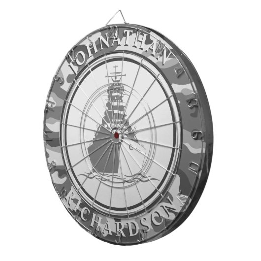 slagschip en Camo Dartbord (Voorkant Rechts)