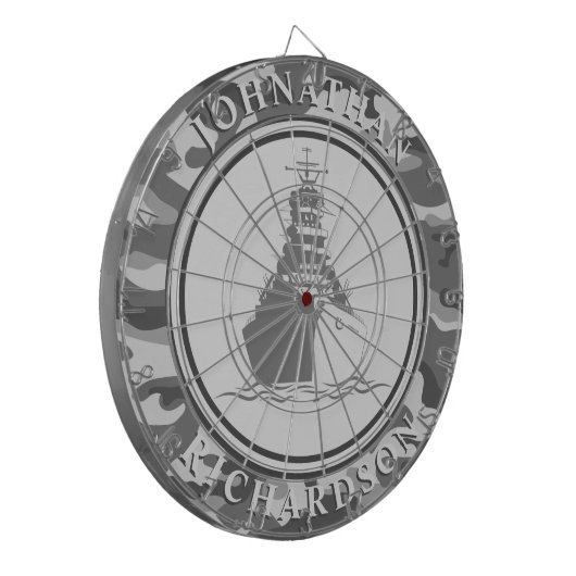 slagschip en Camo Dartbord (Voorkant Links)
