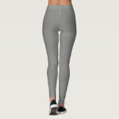 Slagschip Grijs Kleur Effen Vlak Leggings (Achterkant)
