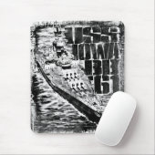 slagschip Iowa Mousepad Muismat (Met muis)